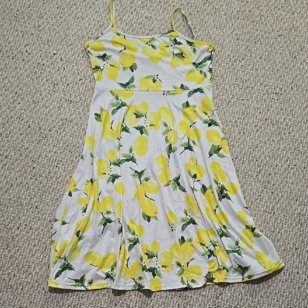 Lemon Print Summer Dress